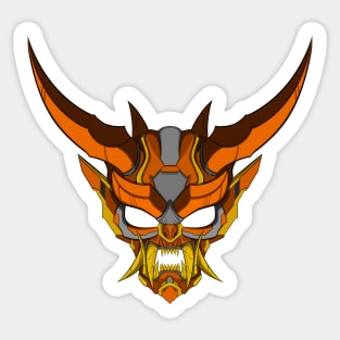 Cyber Japanese Hanyya Demon-Orange Yellow Sticker